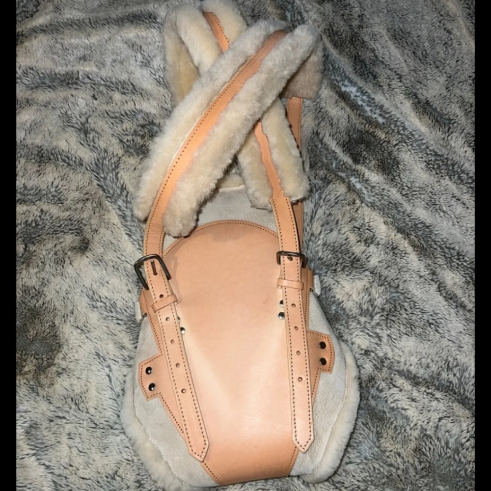 Bill Amberg Studio "Papoose" Leather Sheepskin Sherpa NEW - Picture 3 of 8